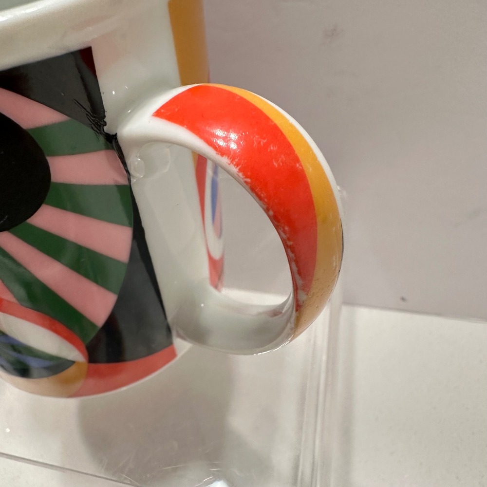 Vintage Shibata Honjo Japan Op Art Eye Mugs Set of 4 Mid Century Modern Pop Art - Picture 7 of 12
